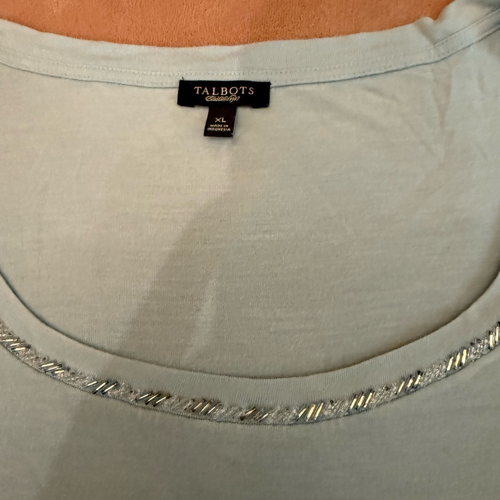 Talbots Women's Light Blue Top